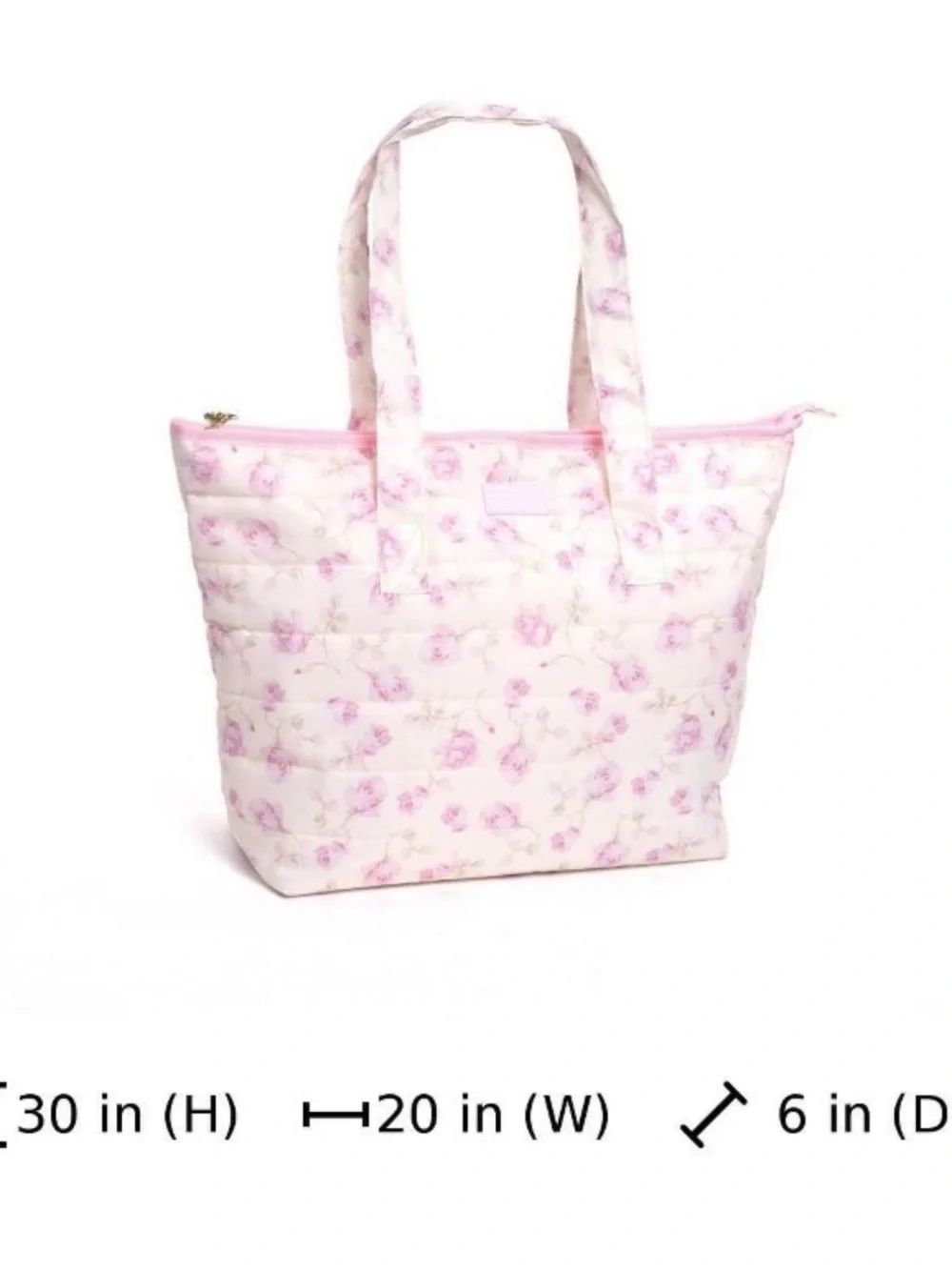 LoveShackFancy X Target Yoobi Ribbon Rosa Quilted Tote bag - Sterling Dusk